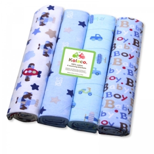 102*76cm 4 pack cozy 100%cotton flannel 